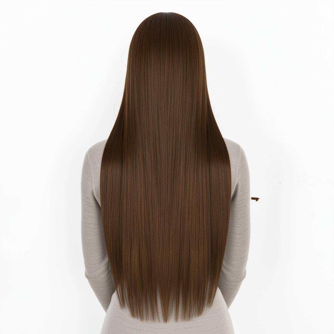 Extensions de cheveux en nano-perles brun foncé n° 4 – 100 % cheveux humains Remy | Paquet de 50 g (50 mèches) | Réutilisables | Expédié depuis le Canada