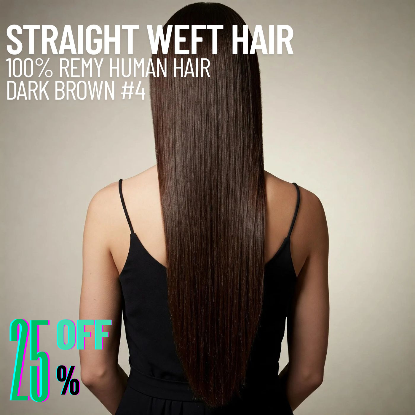 Dark Brown #4 Straight Weft Hair Extensions – 100% Remy Human Hair | 100g Pack | 10''–30'' | Reusable | Ships from Canada