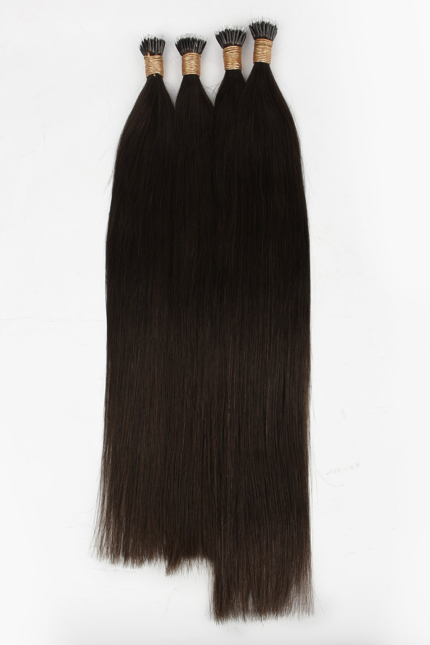 Deep Dark Brown #2 Straight Nano Beads Hair Extensions – 100% Remy Human Hair | 50g Pack (50 Strands) | Reusable | Ships from Canada