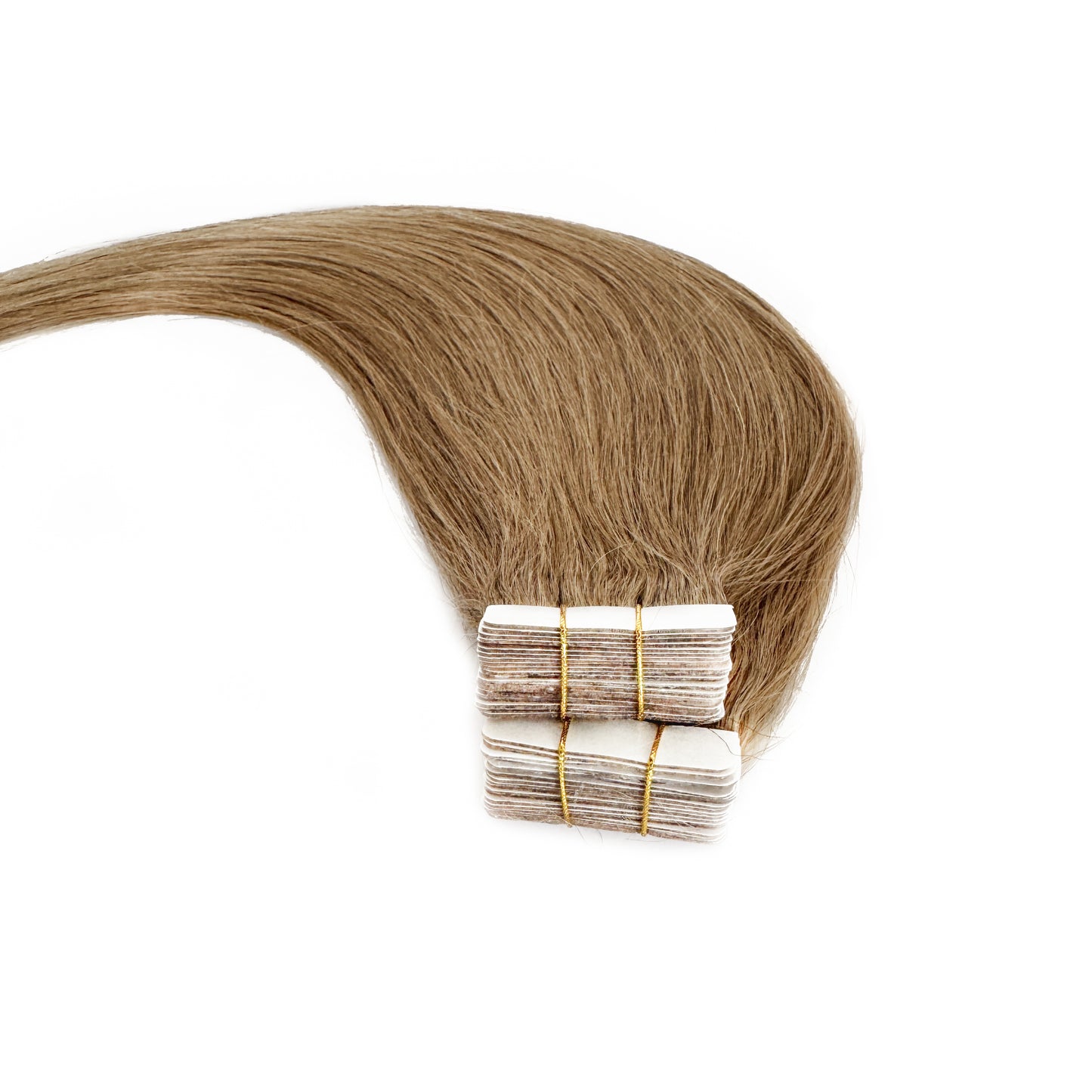 Extensions de cheveux à bandes adhésives blond miel n° 27 – 100 % cheveux humains Remy | Paquet de 50 g | 25,4 à 76,2 cm | Réutilisables | Expédié depuis le Canada
