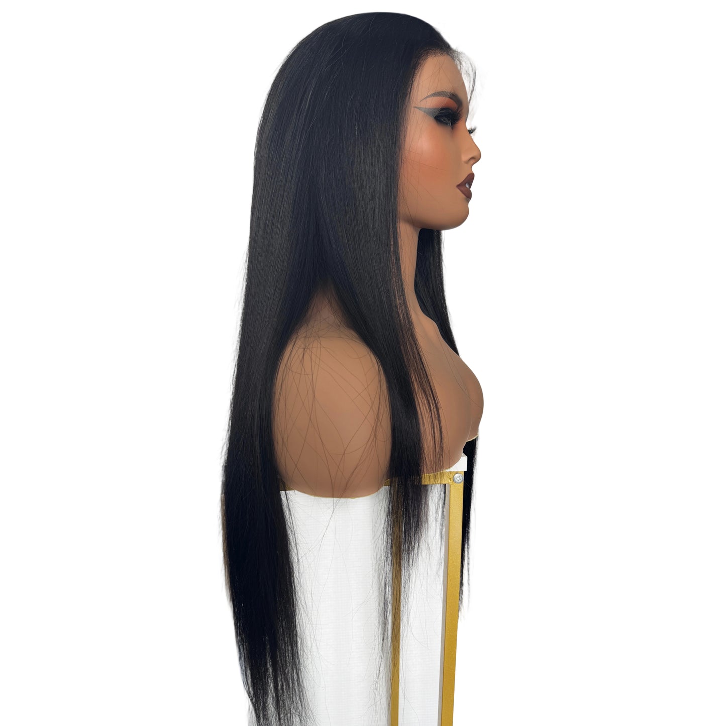Natural Black Straight Lace Front Wig – 100% Remy Human Hair | 13x4 Transparent Lace | 180% Density | 14''–28''