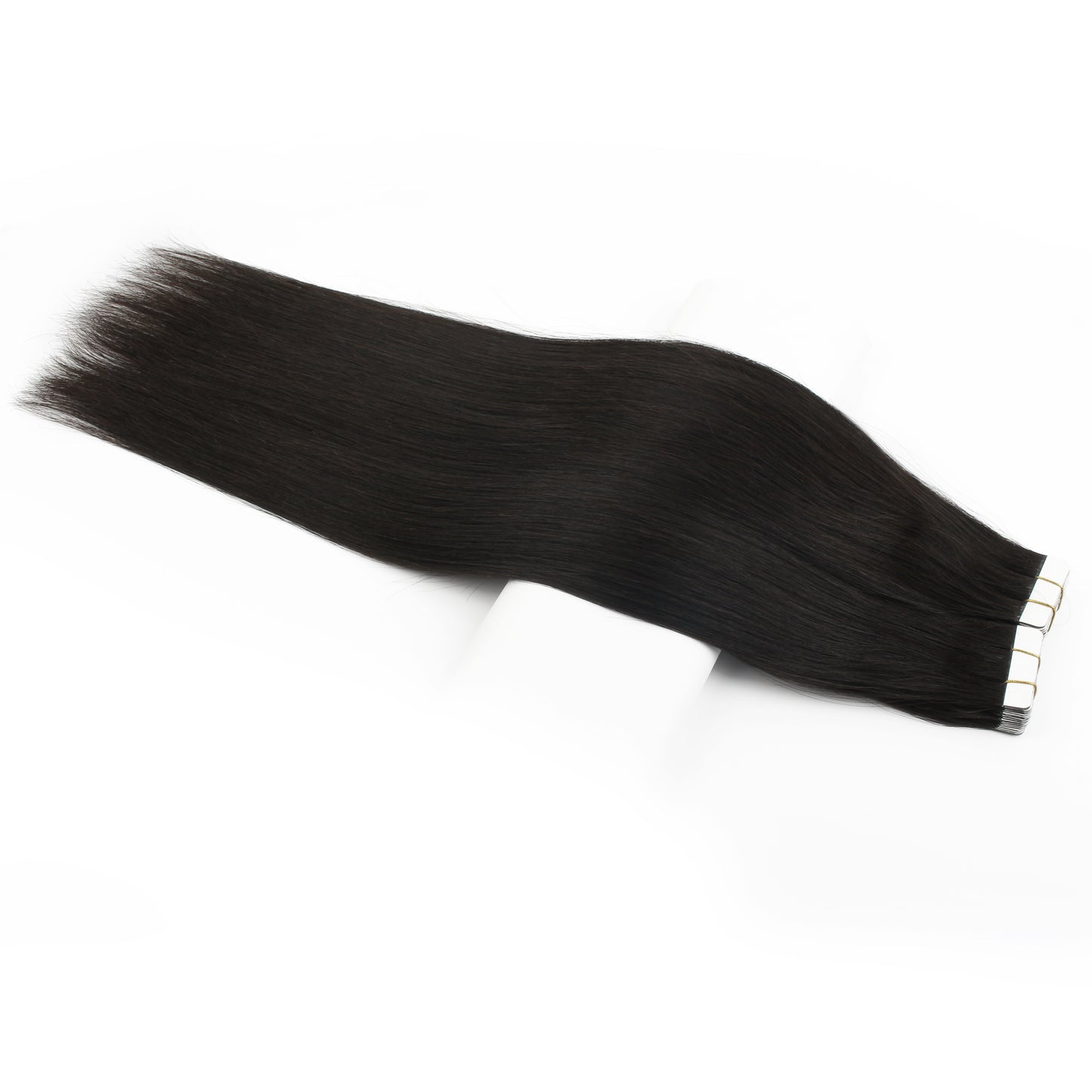 Natural Black #1B Tape-In Hair Extensions – 100% Remy Human Hair | 50g Pack | 10''–30'' | Reusable | Ships from Canada