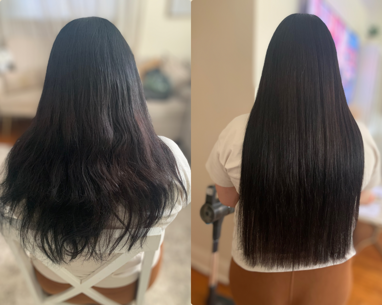 Extensions de cheveux à bandes adhésives noires naturelles n° 1B – 100 % cheveux humains Remy | Paquet de 50 g | 25,4 à 76,2 cm | Réutilisables | Expédié depuis le Canada
