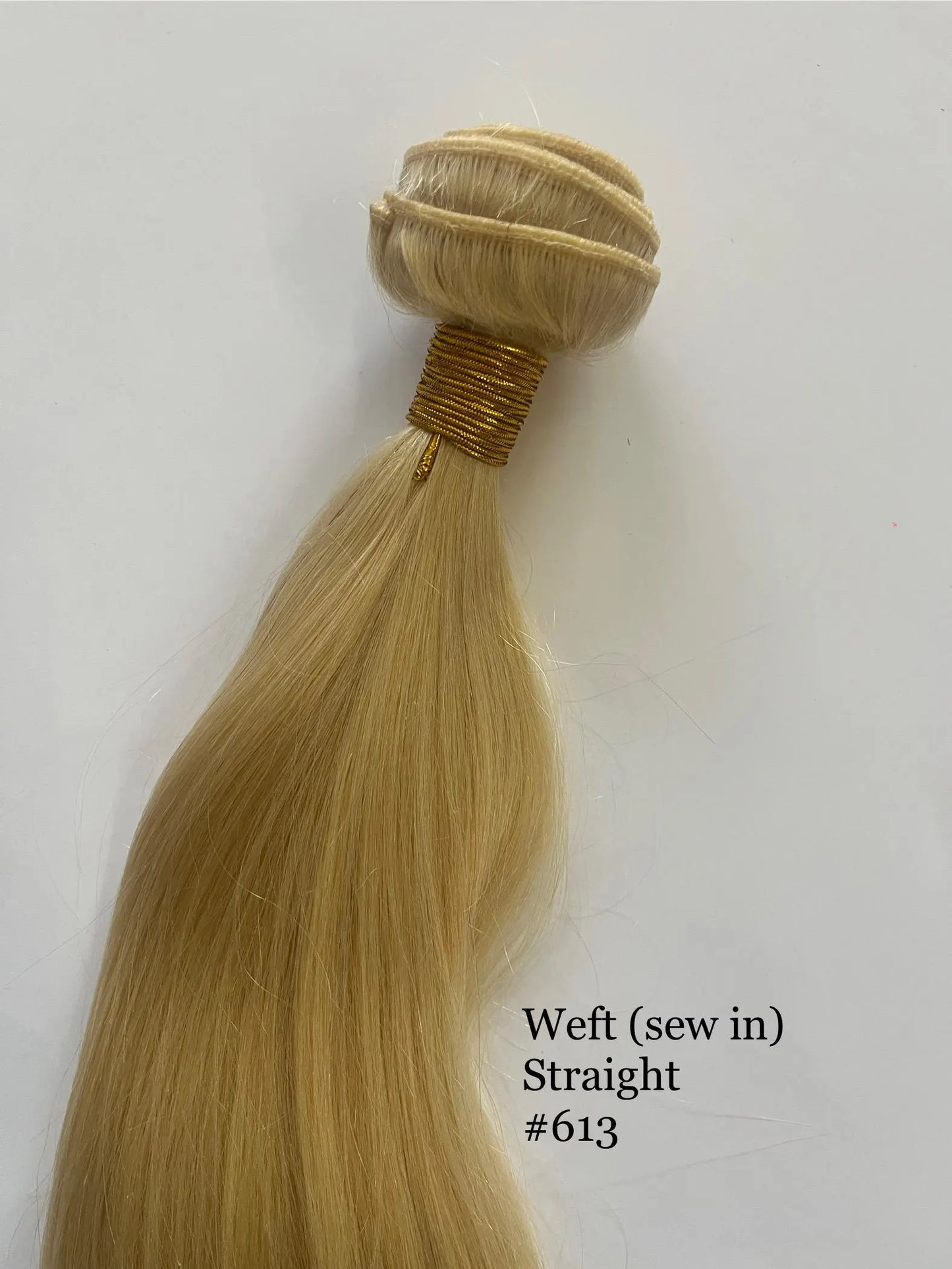Blonde #613 Straight Weft Hair Extensions – 100% Remy Human Hair | 100g Pack | 10''–30'' | Reusable | Ships from Canada