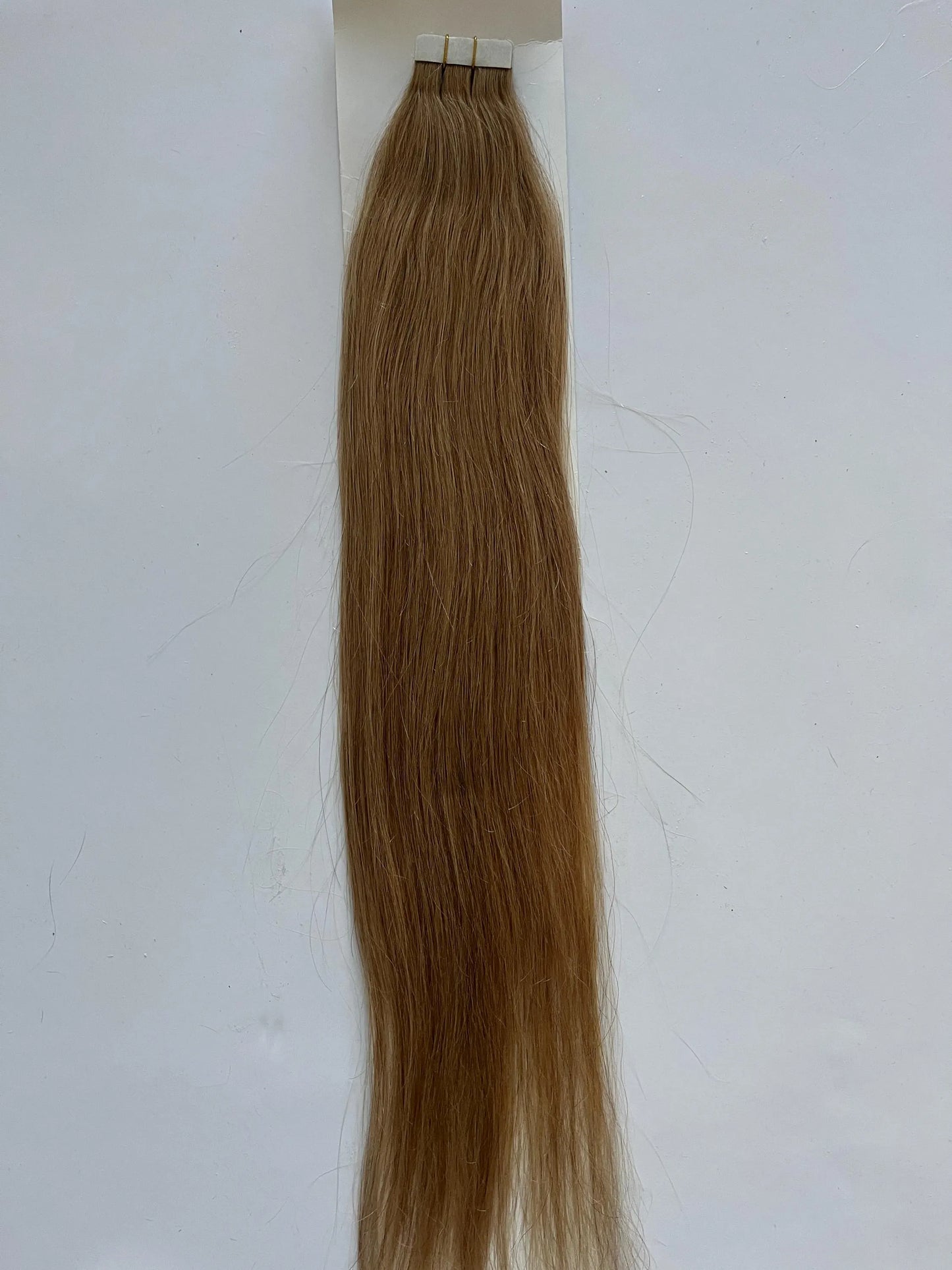 Dark Blonde #18 Straight Tape-In Hair Extensions – 100% Remy Human Hair | 50g Pack | 10''–30'' | Reusable | Ships from Canada