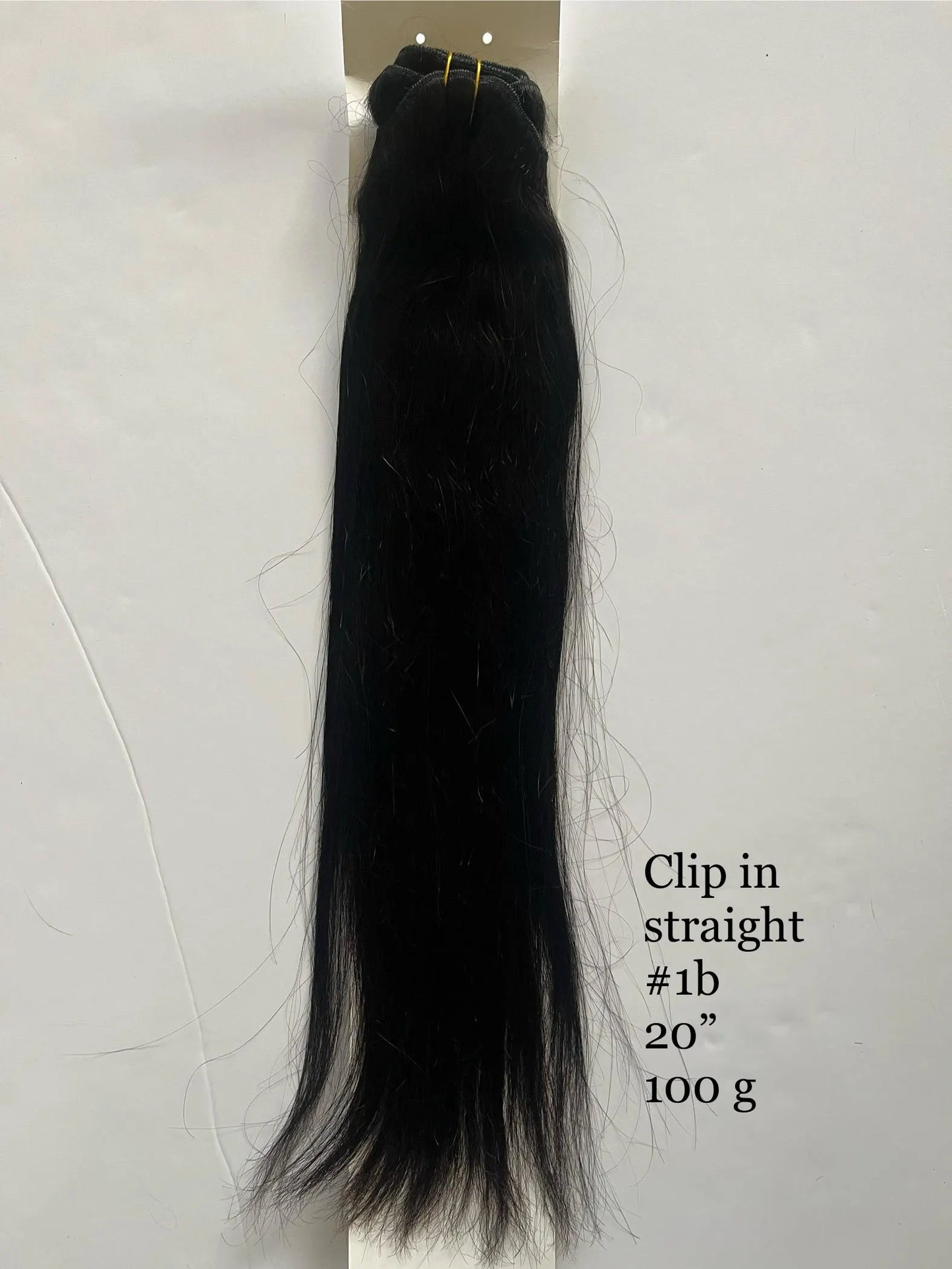Natural Black #1B Straight Clip-In Hair Extensions – 100% Remy Human Hair | 100g/120g Pack | 10''–30'' | 8pcs, 18 Clips | Reusable | Ships from Canada