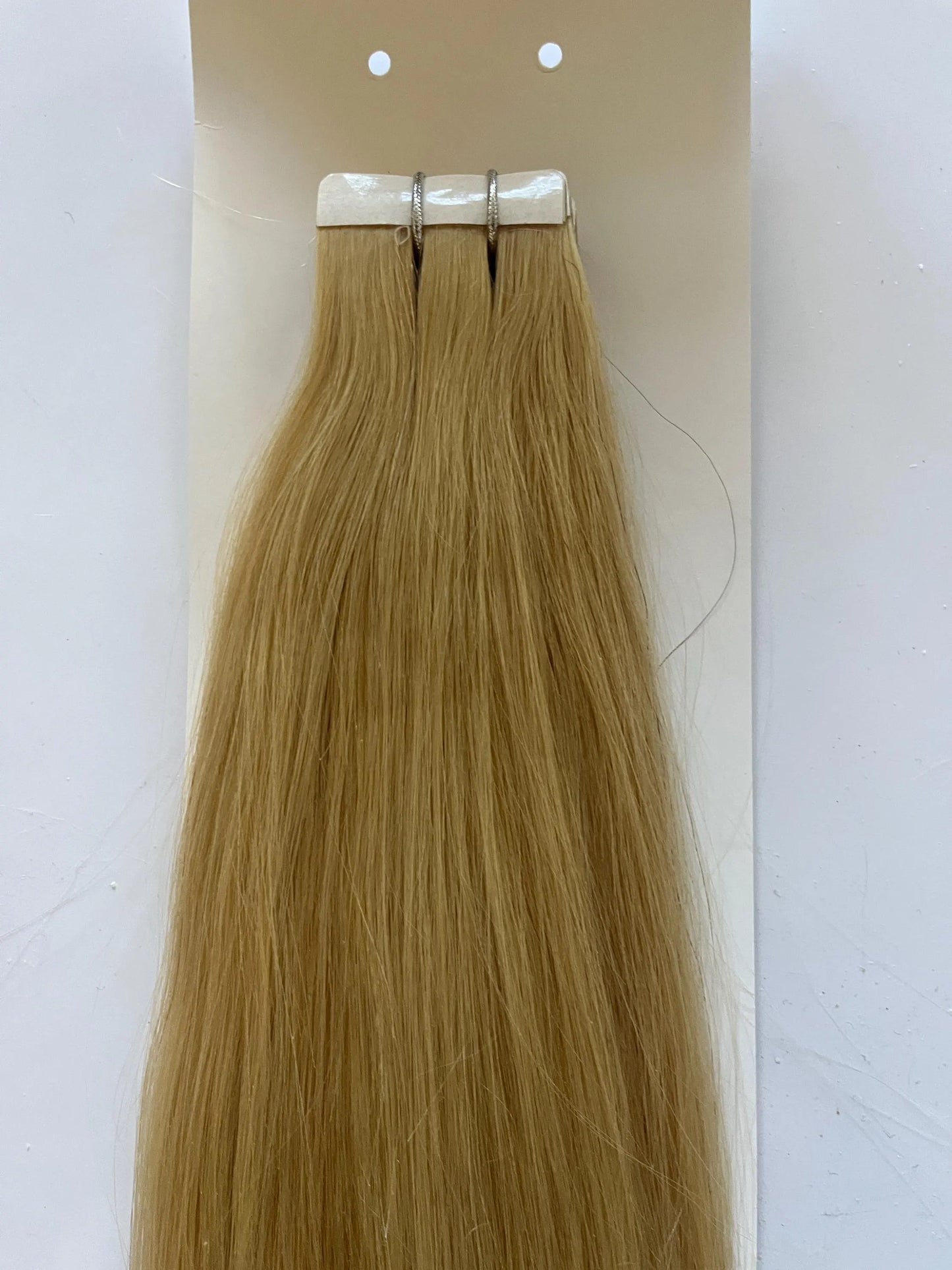Golden Blonde #613 Tape-In Hair Extensions – 100% Remy Human Hair | 20 Tapes (50g) | 10’’–30’’ | Reusable