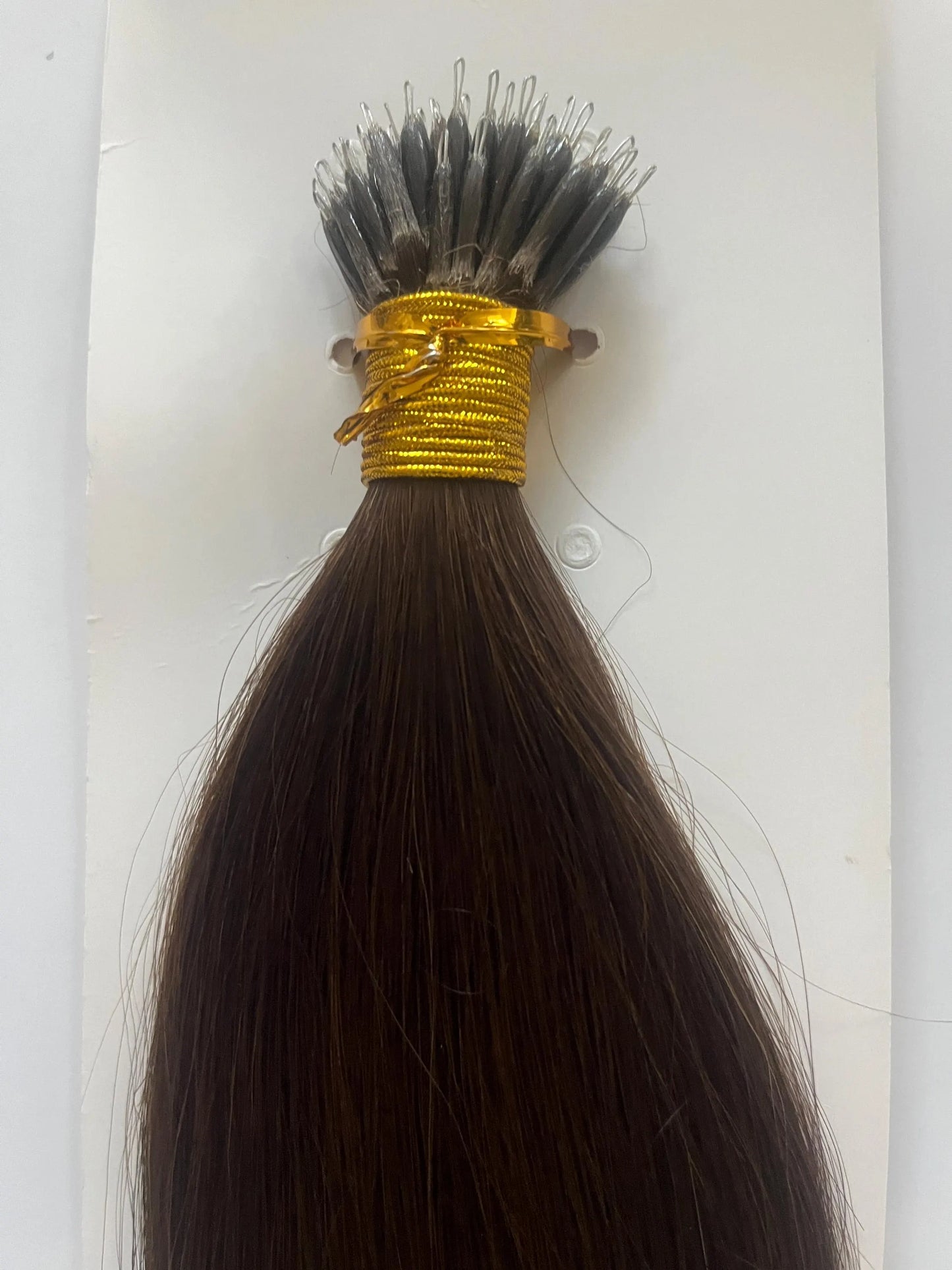 Extensions de cheveux en nano-perles brun foncé n° 4 – 100 % cheveux humains Remy | Paquet de 50 g (50 mèches) | Réutilisables | Expédié depuis le Canada