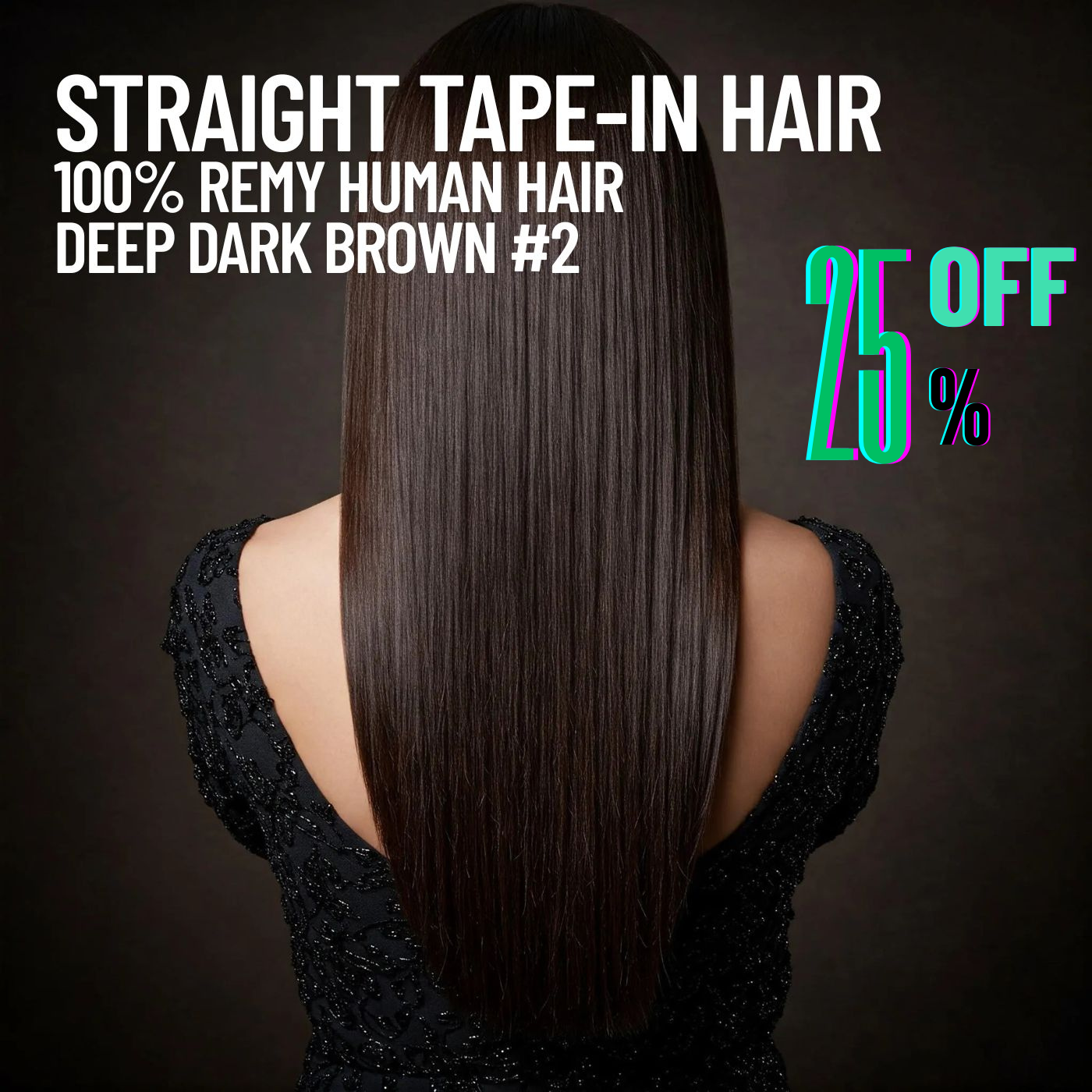 Extensions de cheveux à bandes adhésives brun foncé n° 4 – 100 % cheveux humains Remy | Paquet de 50 g | 10 à 30 po | Réutilisables | Expédié depuis le Canada