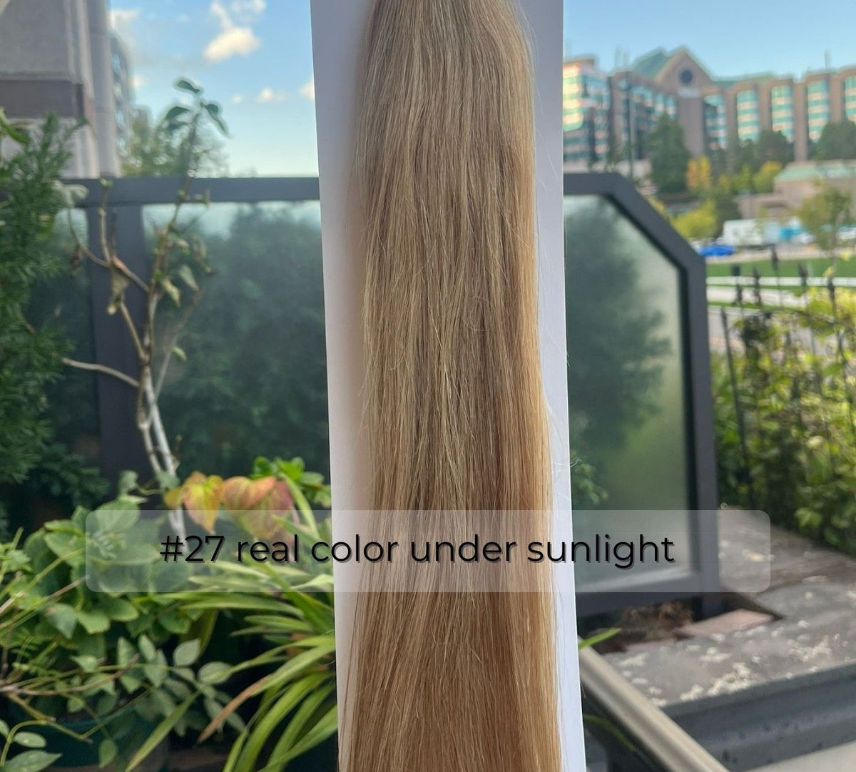 Honey Blonde #27 nano beads hair extensions – 100% Remy human hair