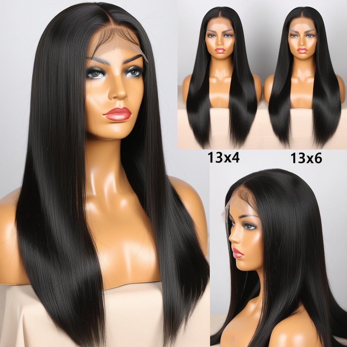 Natural Black #1B Straight HD Lace Frontal – 13x4 & 13x6 Ultra Thin HD Lace | 100% Remy Human Hair | 12''–22'' | Invisible Hairline | Ships from Canada