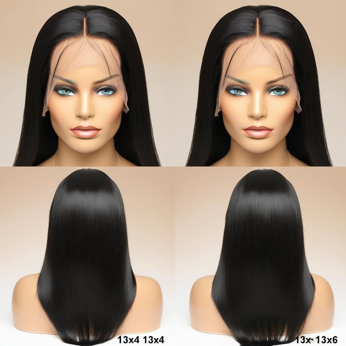 Natural Black #1B Straight HD Lace Frontal – 13x4 & 13x6 Ultra Thin HD Lace | 100% Remy Human Hair | 12''–22'' | Invisible Hairline | Ships from Canada