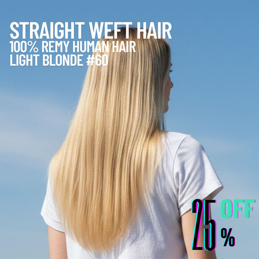 Extensions de cheveux trame blond cendré n° 60 – 100 % cheveux humains Remy | Paquet de 100 g | 25,4 à 76,2 cm | Réutilisables | Expédié depuis le Canada