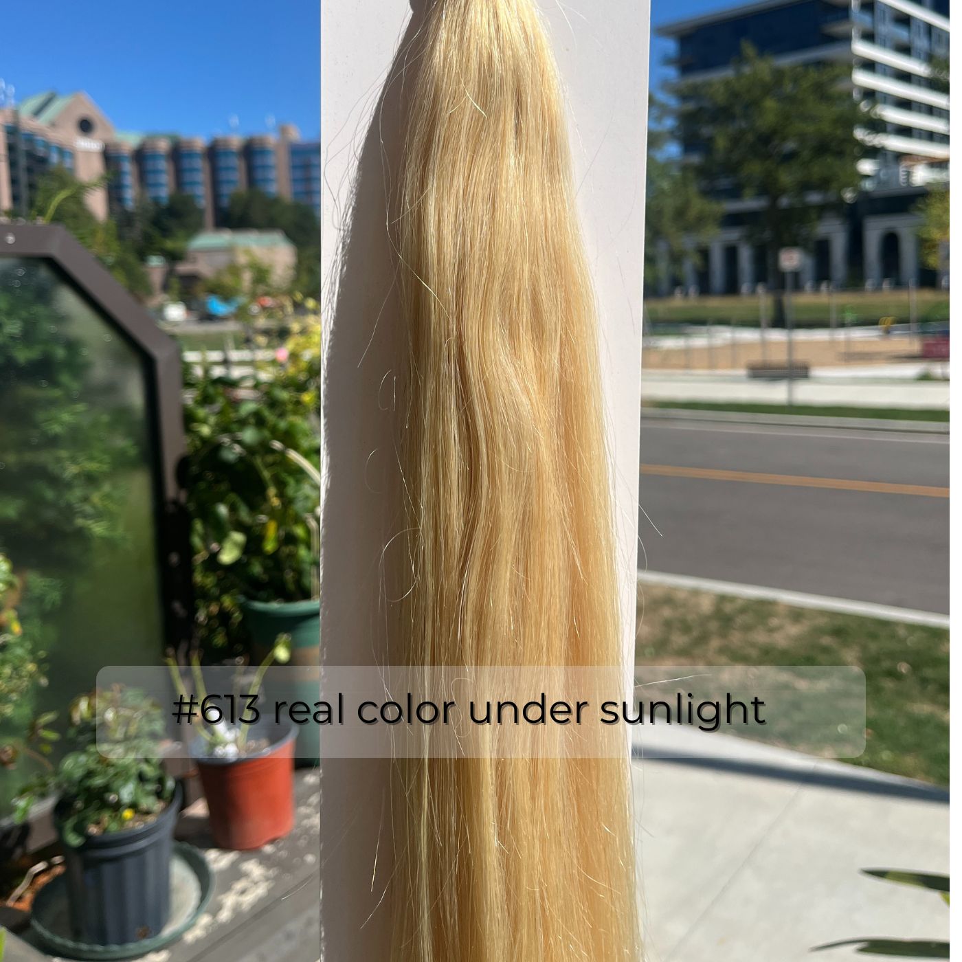 Golden Blonde #613 Straight Nano Beads Hair Extensions – 100% Remy Human Hair | 50g Pack (50 Strands) | Reusable | Invisible Nano-Tip