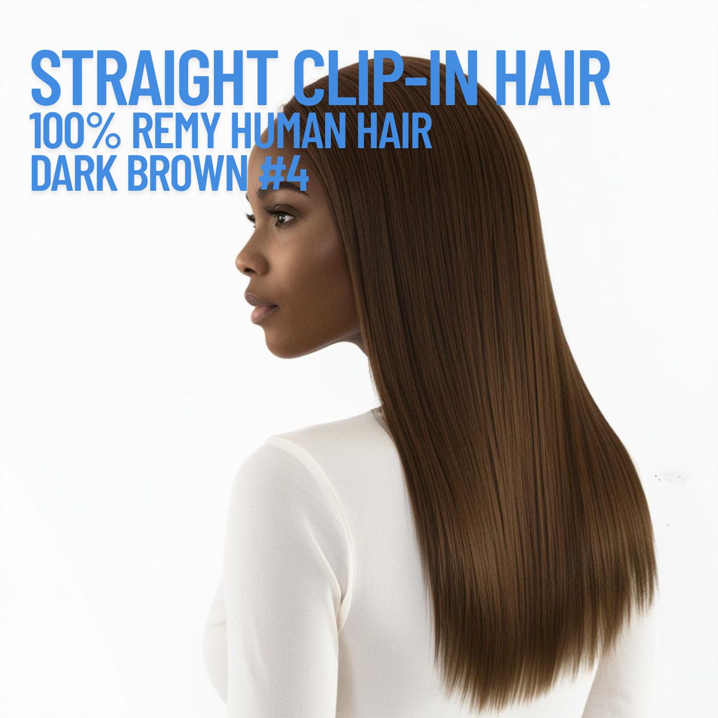 dark brown 4 straight clip in hair extensions remy human hair CND Dream House