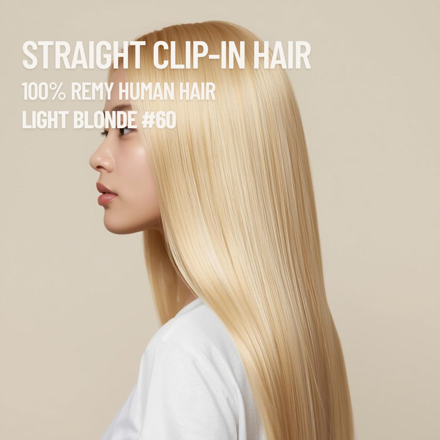 light blonde 60 straight clip in hair extensions remy human hair CND Dream House