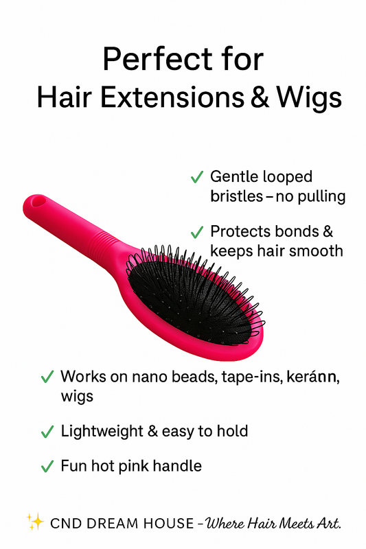 Detangling Hair Brush – Pink Handle with Flexible Bristles | Gentle on Scalp | Ideal for Wet & Dry Hair