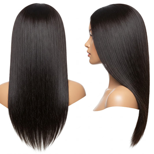 Natural Black #1B Straight Nano Beads Hair Extensions – 100% Remy Human Hair | 50g Pack (50 Strands) | Reusable | Ships from Canada