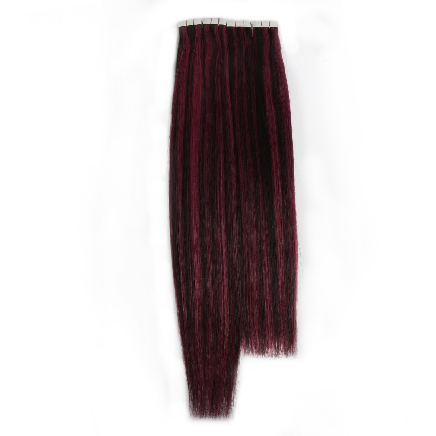 Extensions de cheveux à bandes adhésives brun foncé n° 4 – 100 % cheveux humains Remy | Paquet de 50 g | 10 à 30 po | Réutilisables | Expédié depuis le Canada