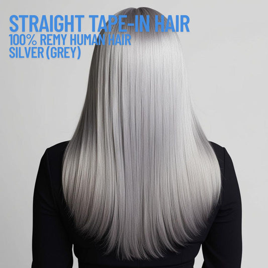 Extensions de cheveux adhésives châtain n° 6 – 100 % cheveux humains Remy | Paquet de 50 g | 25,4 à 76,2 cm | Réutilisables | Expédié depuis le Canada