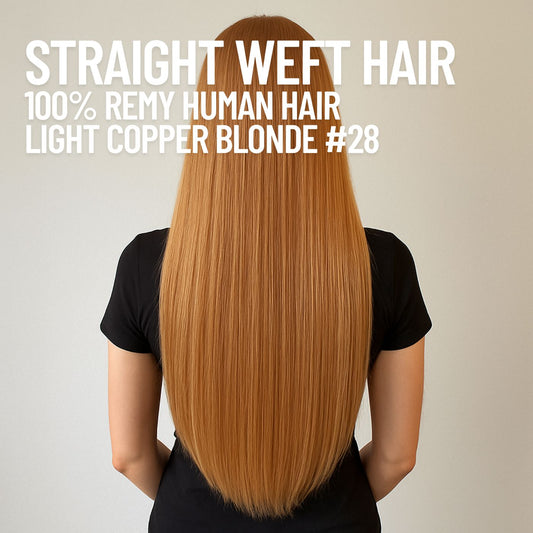 Extensions de cheveux trame blond miel n° 27 – 100 % cheveux humains Remy | Paquet de 100 g | 25,4 à 76,2 cm | Réutilisables | Expédié depuis le Canada