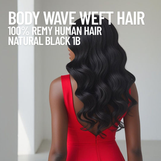 Extensions de cheveux trames noires naturelles n° 1B – 100 % cheveux humains Remy | Paquet de 100 g | 10 à 30 pouces | Réutilisables | Expédié depuis le Canada