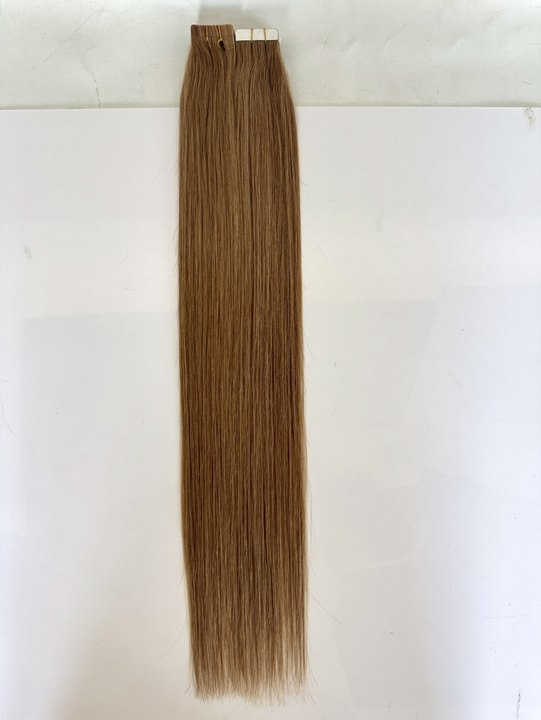 Medium Brown #10 Tape-In Hair Extensions – 100% Remy Human Hair | 50g Pack | 10''–30'' | Reusable | Ships from Canada