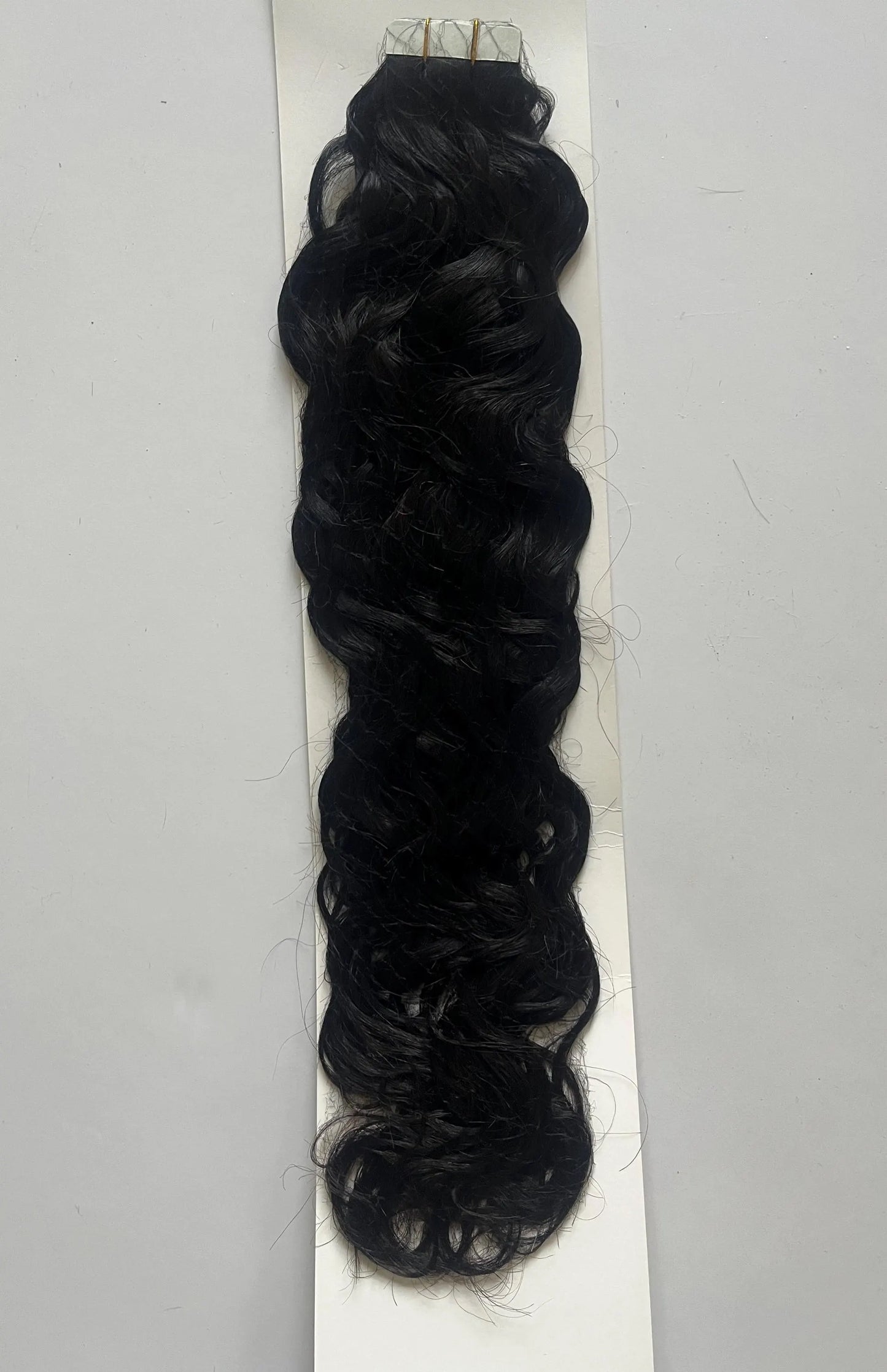 Extensions de cheveux à bandes adhésives noires naturelles n° 1B – 100 % cheveux humains Remy | Paquet de 50 g | 25,4 à 76,2 cm | Réutilisables | Expédié depuis le Canada