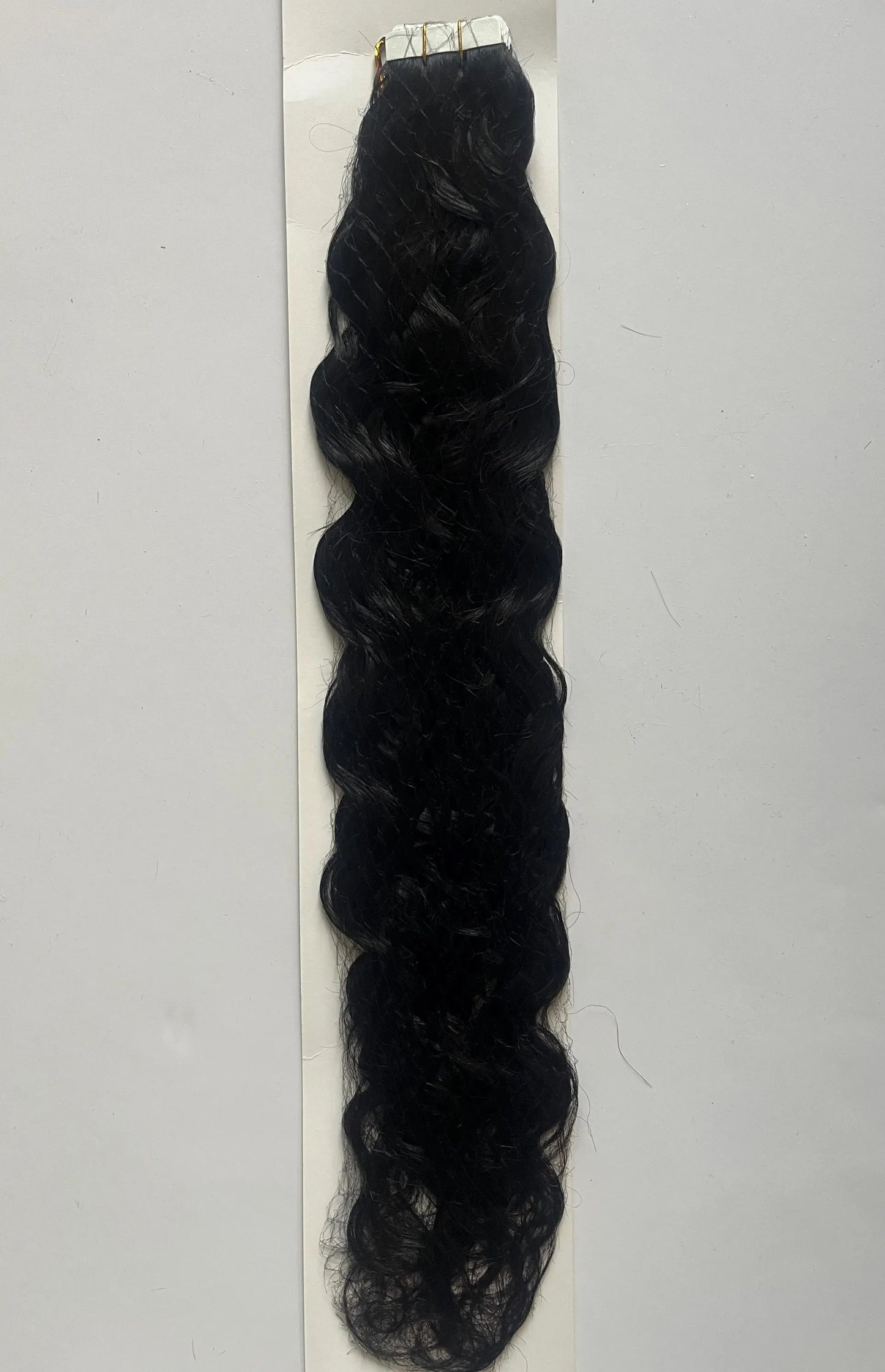 Extensions de cheveux à bandes adhésives noires naturelles n° 1B – 100 % cheveux humains Remy | Paquet de 50 g | 25,4 à 76,2 cm | Réutilisables | Expédié depuis le Canada