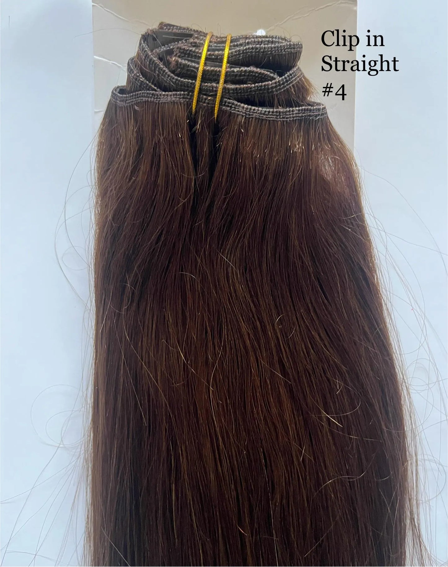 Dark Brown #4 Straight Clip-In Hair Extensions – 100% Remy Human Hair | 100g/120g Pack | 10''–30'' | 8pcs, 18 Clips | Reusable | Ships from Canada